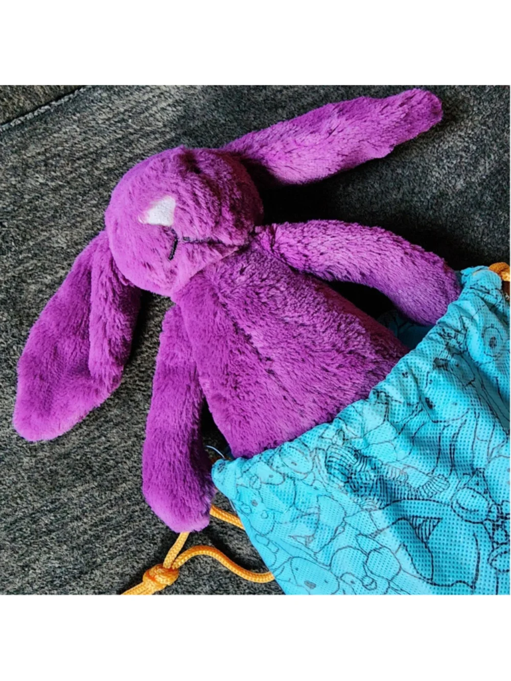 Jellycat Bashful Allium Bunny Small Purple Plush 7